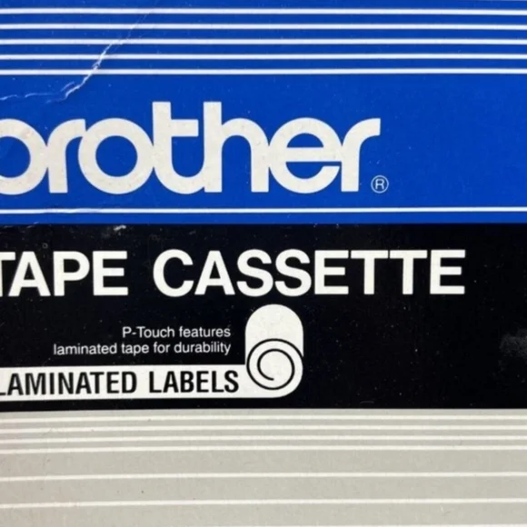 2-Pack Brother P-touch TC Tape - 1/2 Inch Black On Clear Tape For PT-10 Label Maker